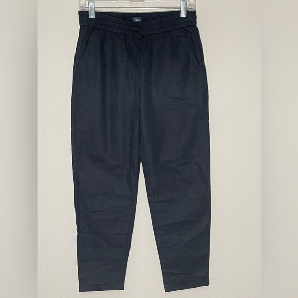 J Crew Factory Linen-cotton Blend Drawstring Pant Size 2 in Black NWT - Picture 5 of 8